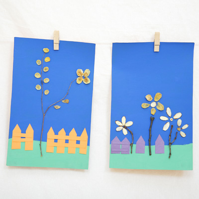Twig and Cereal Craft for Kids
