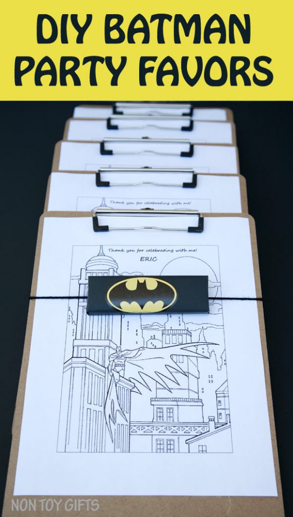 DIY Batman Party Favors for Kids - Non-Toy Gifts