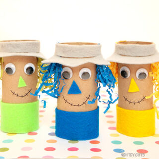 Paper roll scarecrow craft 