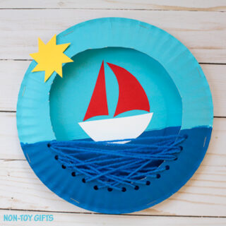 Paper plate boat craft 