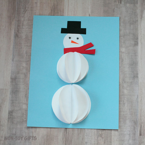 Snowman craft decorate step