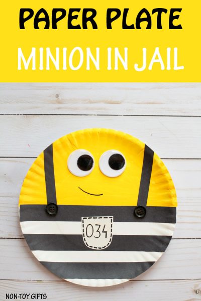 Paper Plate Minions in Jail Craft - Non-Toy Gifts