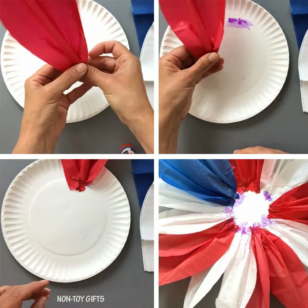 thumbnail image 2 of Whaline 100 Sheets Patriotic Tissue Paper Blue Red Star... 2 of 11