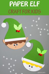 Paper Elf Craft For Kids - Easy Christmas Craft With Template