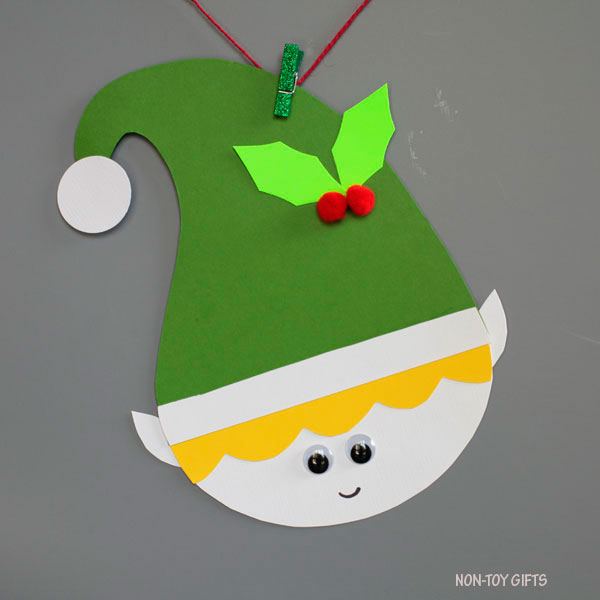 Paper Elf Craft For Kids Easy Christmas Craft With Template