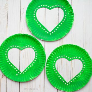 Paper Plate Grinch's Heart Craft For Kids [Free Template]