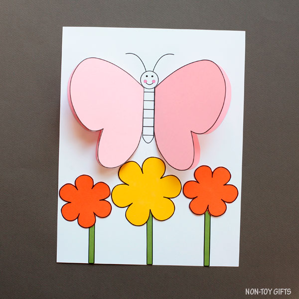 3d Paper Butterfly Craft For Kids Easy Spring Craft With Template Make the you make my heart flutter label with one of the printable templates or have kids print their own. 3d paper butterfly craft for kids