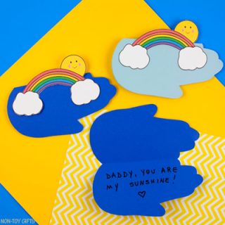 Father's Day handprint sunshine card 