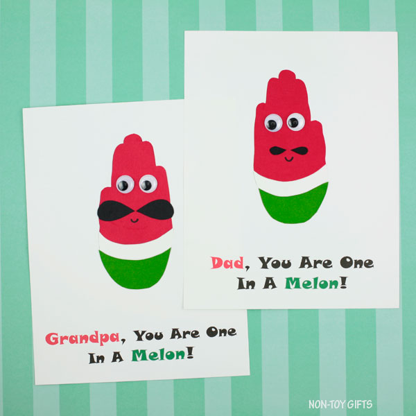 Download One In A Melon Father S Day Handprint Craft For Kids