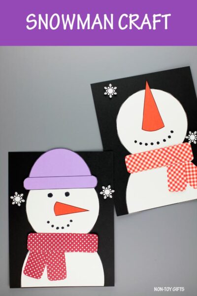 Easy Snowman Craft Printable - Winter Craft For Kids - Non-Toy Gifts