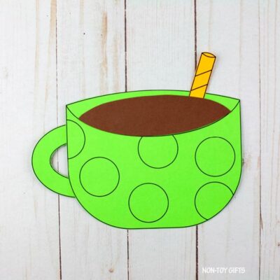 Hot Chocolate Craft with TEMPLATE - Non-Toy Gifts