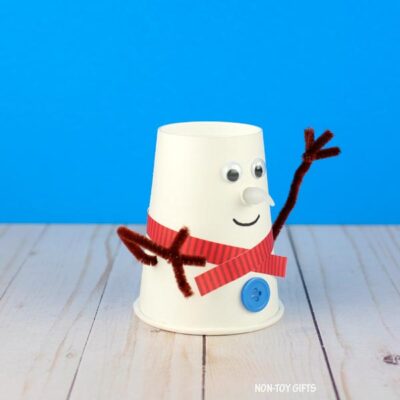 how to make a 3d snowman out of paper cups