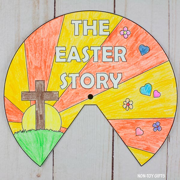 The Easter Story Wheel Spinner Craft For Kids NonToy Gifts