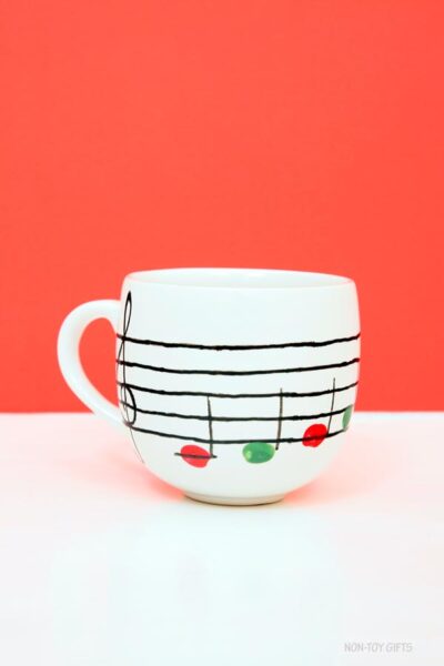 Handmade Gift For Music Teachers - Fingerprint Mug- Non-Toy Gifts