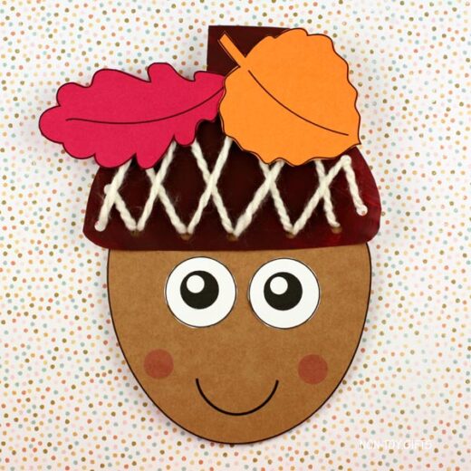 Paper Plate Acorn Craft - Fall Craft For Kids - Non-Toy Gifts
