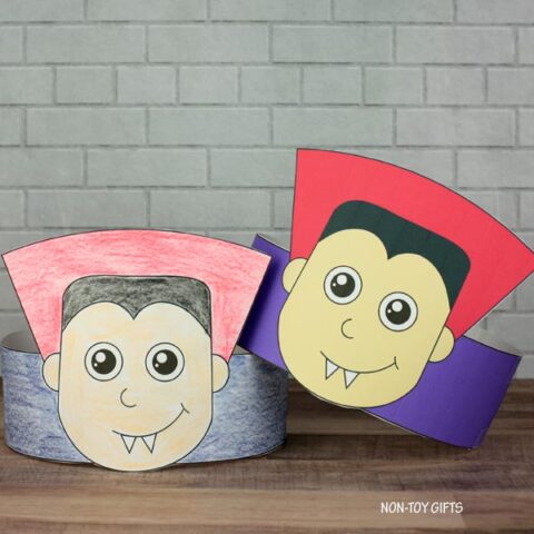 Vampire Paper Hat with TEMPLATE - Non-Toy Gifts