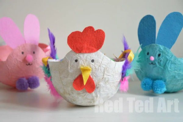 Papier Mache Easter Basket