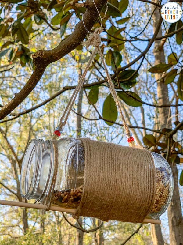 mason jar bird feeder