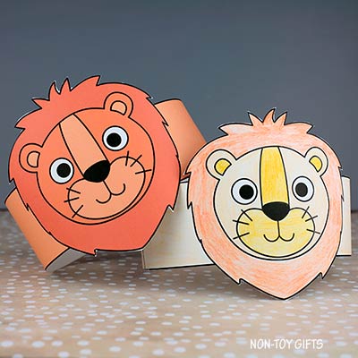 Lion Paper Hat Printable