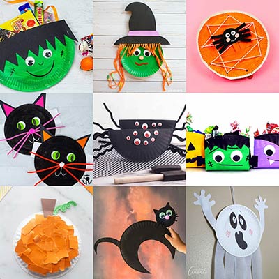Paper Plate Halloween Crafts