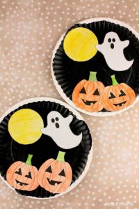 Halloween Paper Plate Craft For Kids - FREE PRINTABLE - Non-Toy Gifts