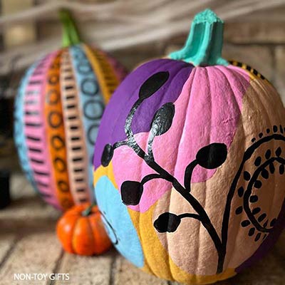 Pastel Painted Pumpkins