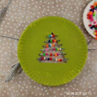 Christmas Tree Paper Plate Craft For Kids [ FREE Printable] - Non-Toy Gifts