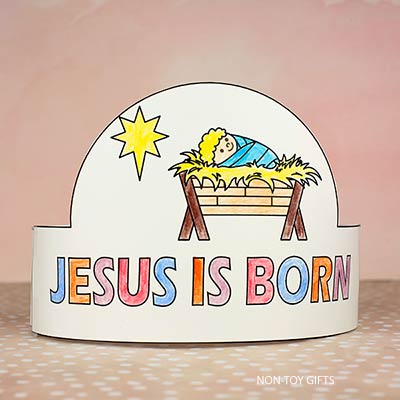 Jesus Is Born Paper Hat Craft