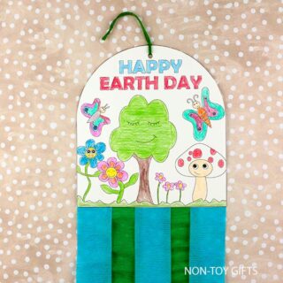 Earth Day Decoration Craft PRINTABLE For Kids - Non-Toy Gifts