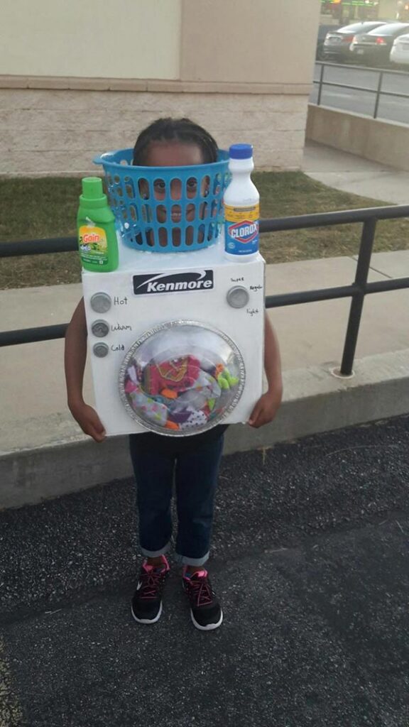 DIY Washing machine Halloween costume