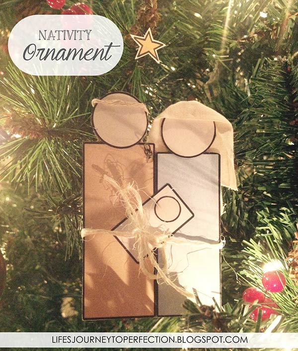 Paper nativity ornament